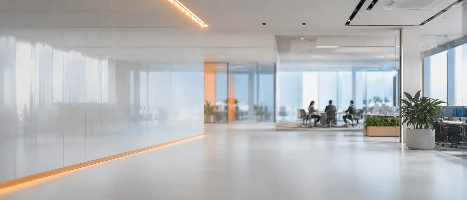 Espacio corporativo moderno como fondo de Wordi