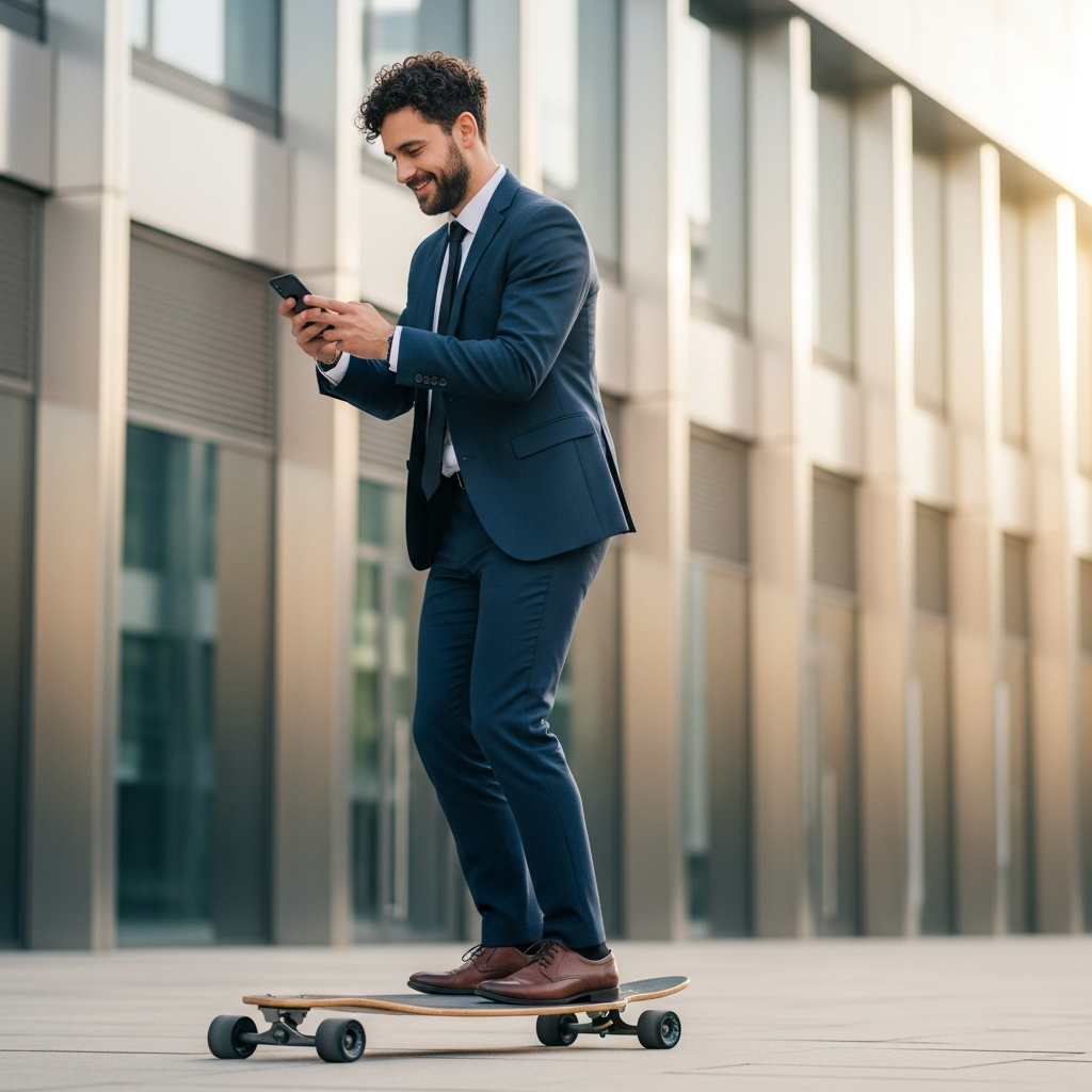 Consultor Workday en movimiento revisando estrategia desde su smartphone